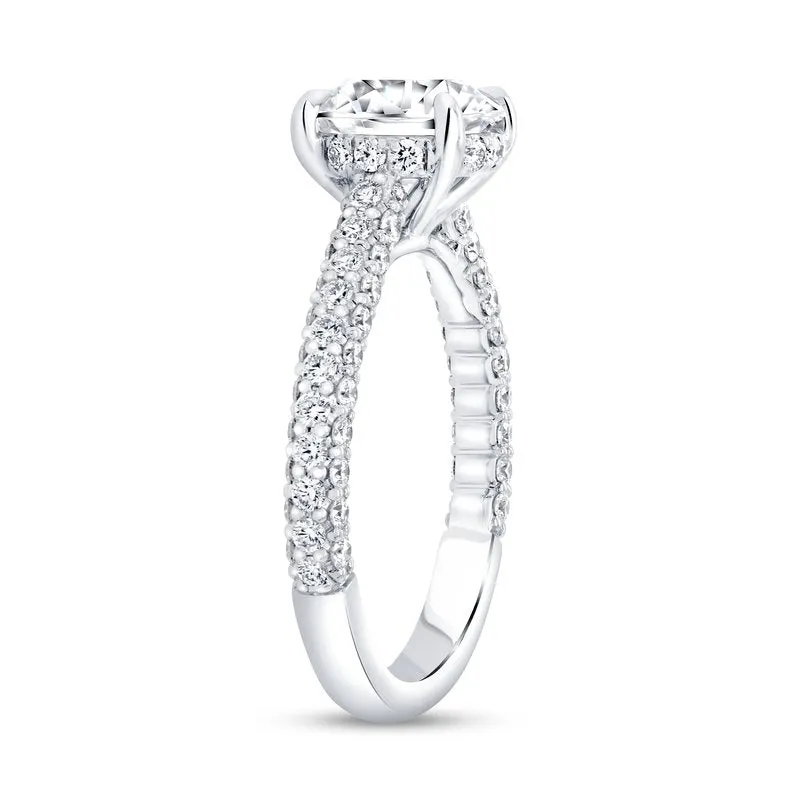 0.82ctw Under-Halo Round Engagement Ring