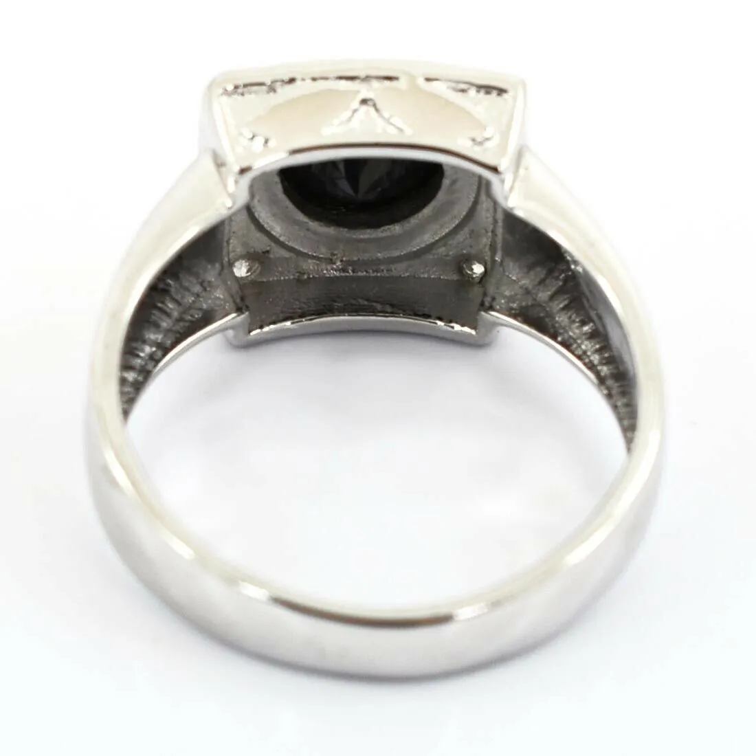 1 Ct Black Diamond with Diamond Accents Solitaire Ring, Ideal Gift for Husband, Boyfriend