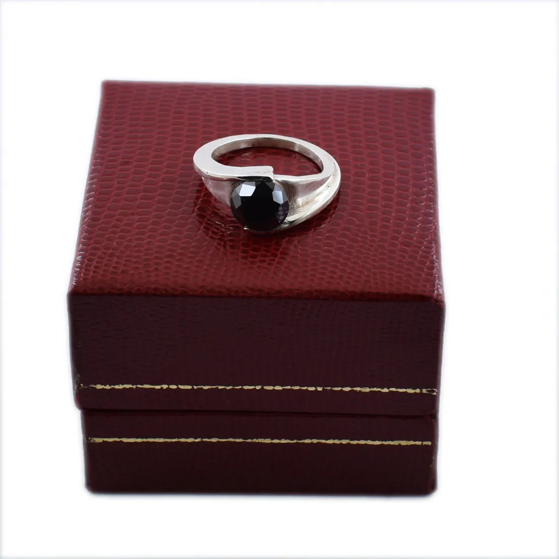 1 Ct To 3 Ct Lovely Black Diamond Solitaire Twisted Ring In Sterling Silver. AAA Certified! Great Shine