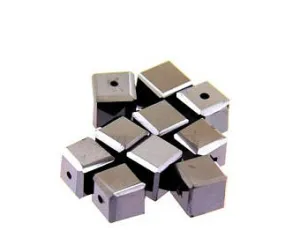 10 Pcs Cube Shaped Black Diamond Beads For Jewelry Making