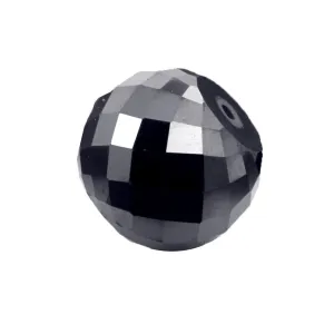 12 mm Round Cut Black Diamond Bead 100% Certified ,AAA Quality