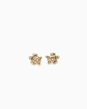 14K Gold Sea Turtle Studs