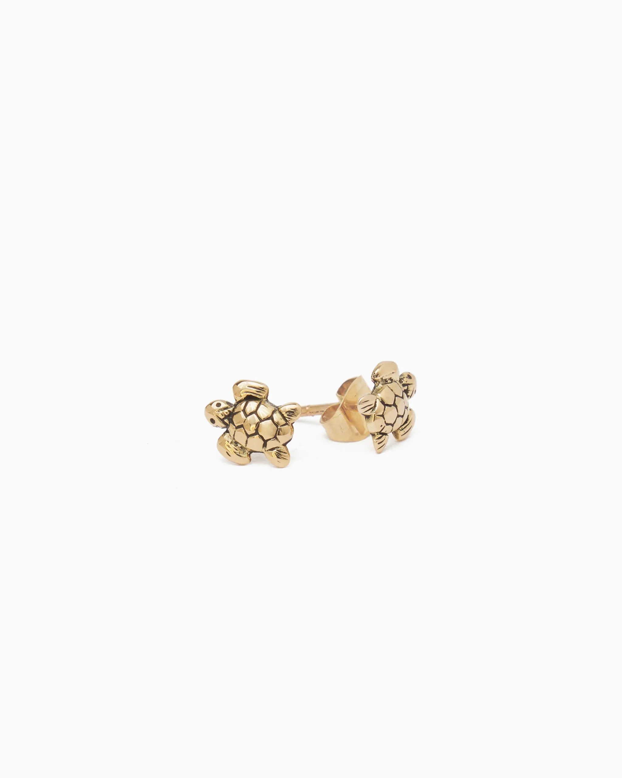 14K Gold Sea Turtle Studs