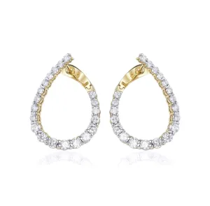 14KT Gold Diamond, LUXE, Leyla Earrings