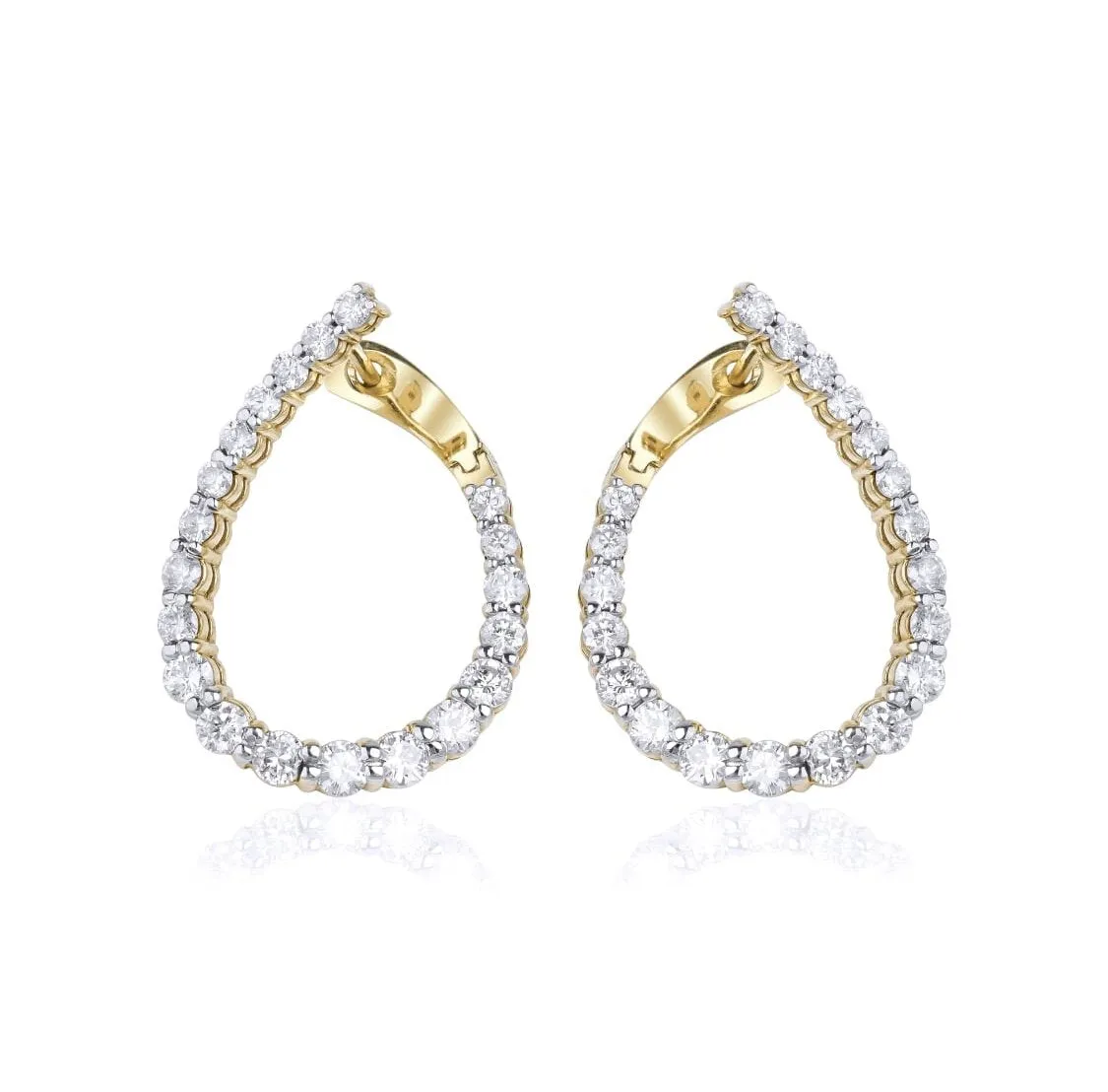 14KT Gold Diamond, LUXE, Leyla Earrings