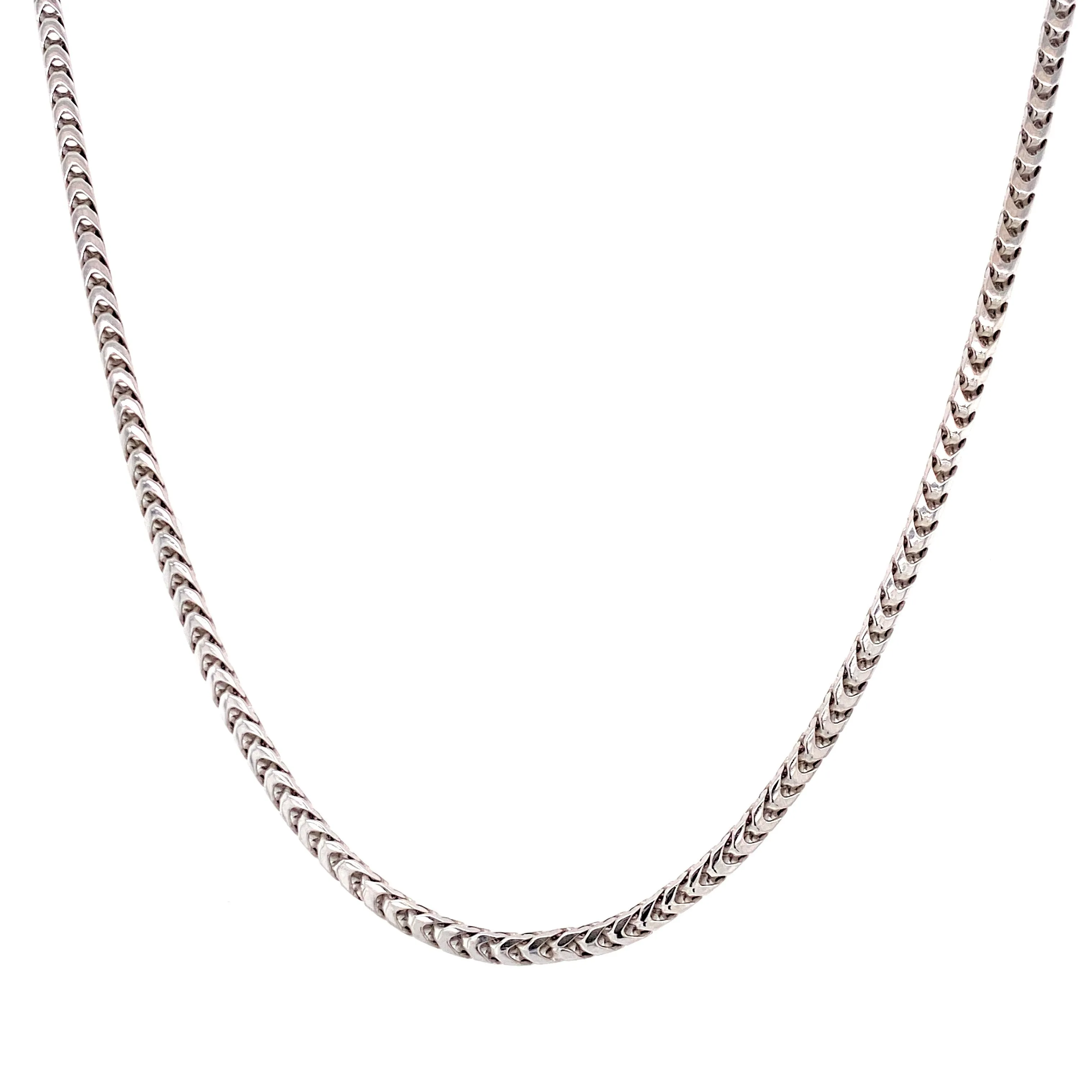 18K White Gold Italian Link Chain