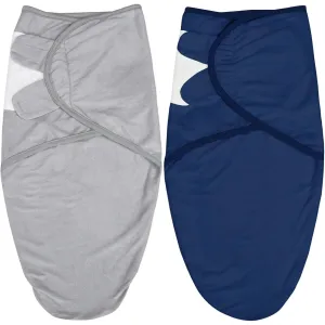 2 Pack Cotton Baby Blankets 0-3 Months Grey Solid Color Neutral