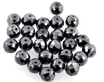 25 Pcs Black Diamond beads AAA Quality 100% Certified