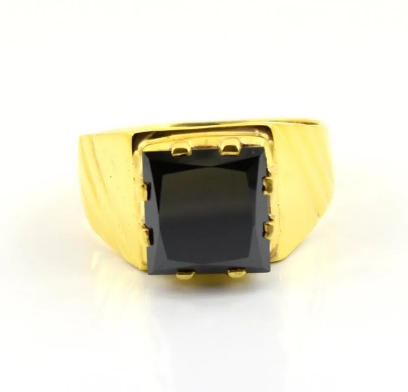 3 Ct Princess Cut Certified Black Diamond Ring In Yellow Finish, Amazing Collection & Great Luster