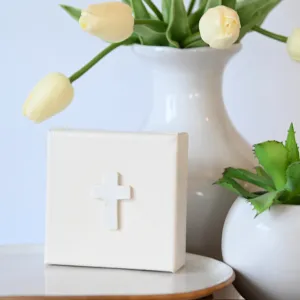 4"x4" Clay Cross Canvas Ivory