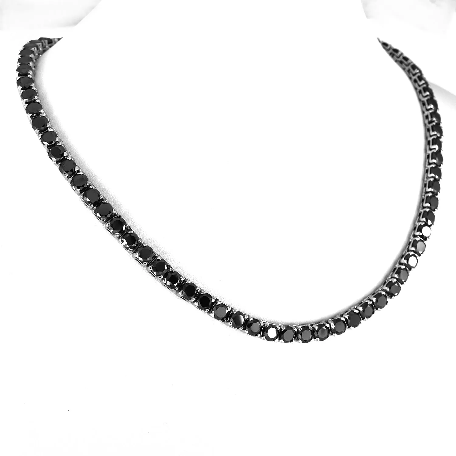 5 mm Unisex Tennis Necklace With Tennis Bracelet In 925 Silver, Amazing Shine & Luster ! WATCH VIDEO