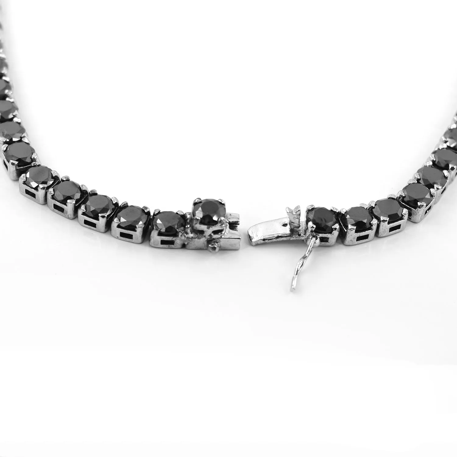5 mm Unisex Tennis Necklace With Tennis Bracelet In 925 Silver, Amazing Shine & Luster ! WATCH VIDEO