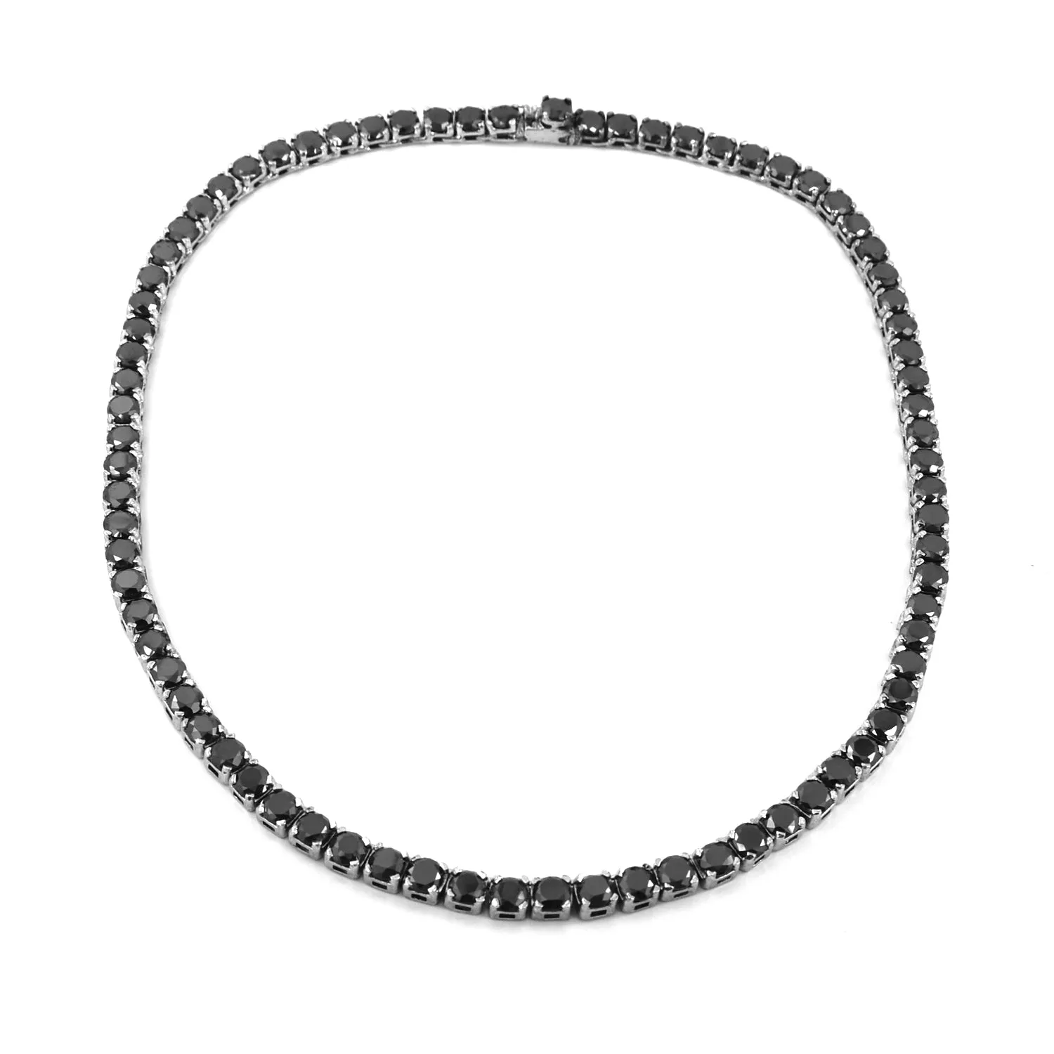 5 mm Unisex Tennis Necklace With Tennis Bracelet In 925 Silver, Amazing Shine & Luster ! WATCH VIDEO
