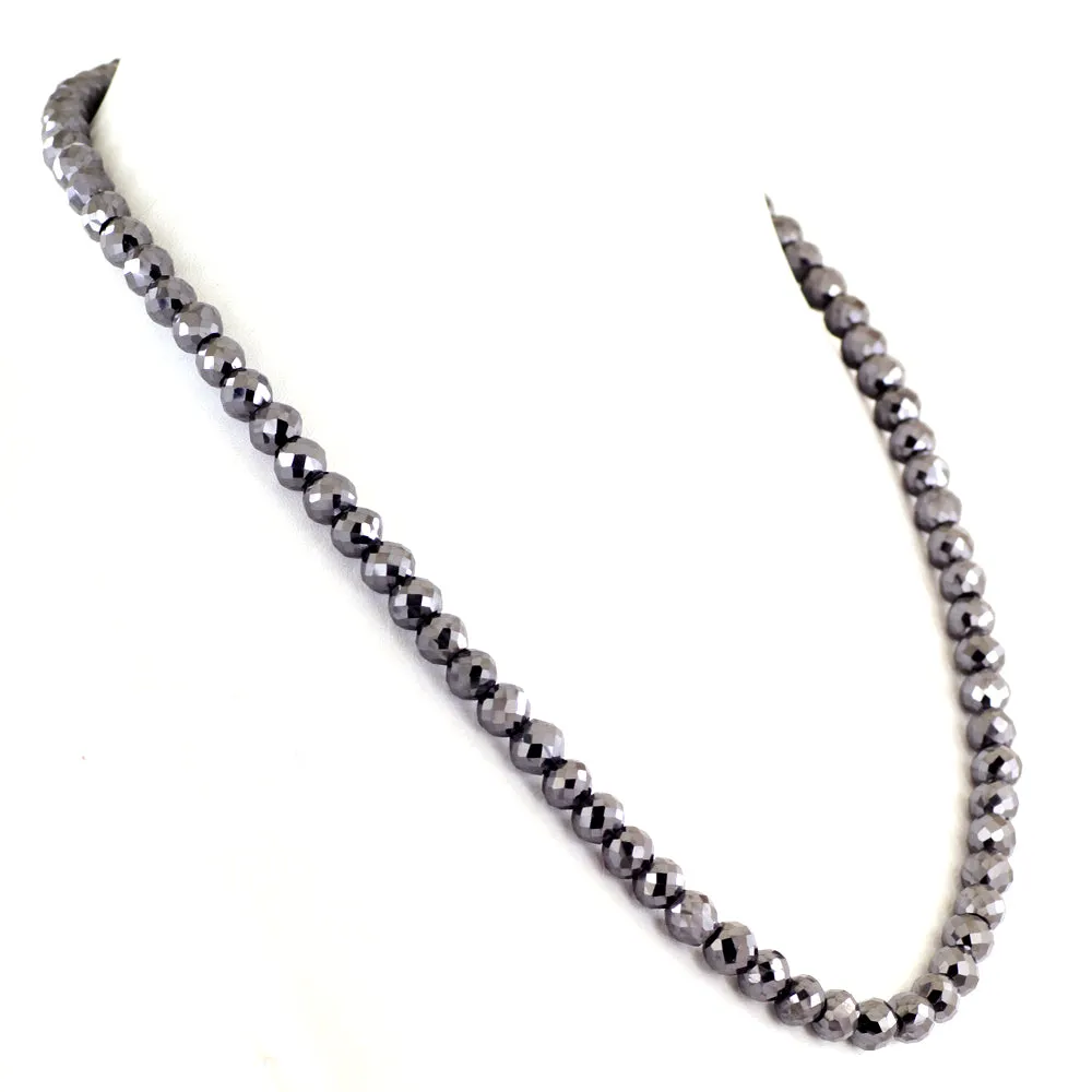 7 mm Chris Bosh Black Diamond Necklace in 925 Silver Clasp, AAA Certified! Gift for Wedding & Amazing Shine