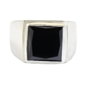 8.65 Ct AAA Certified Black Diamond Solitaire Ring in 925 Sterling Silver! Bezel Setting Collection