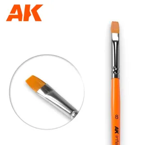 AK Interactive Synthetic Flat Brush - Size 8