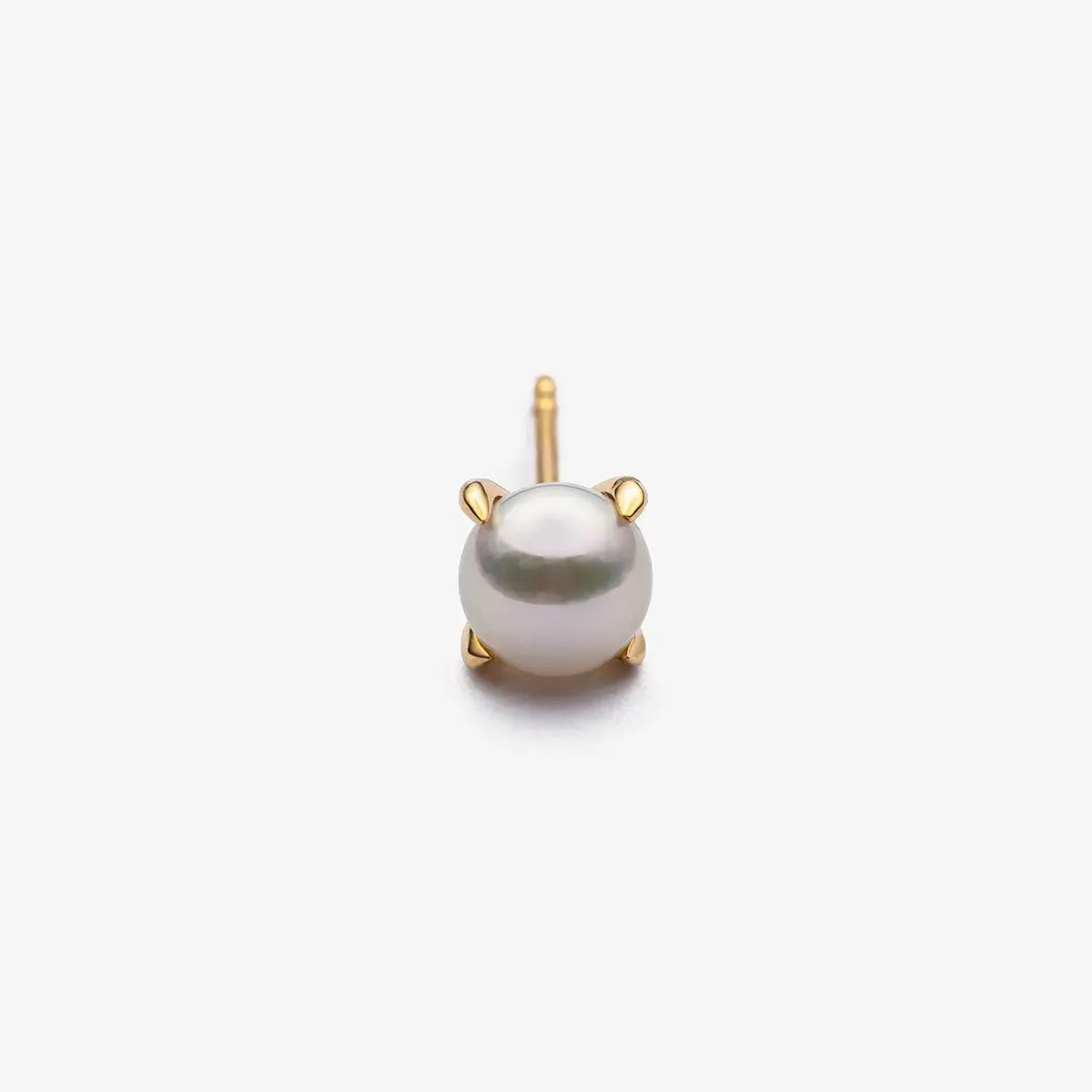 Akoya Pearl 18K Gold Flower-bud Stud Earrings