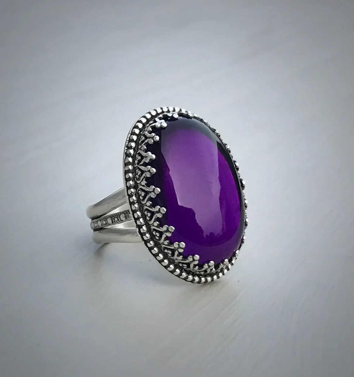 Amethyst Cocktail Ring