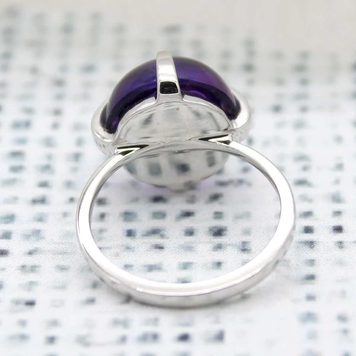 Amethyst Fine Statement Cabochon Ring