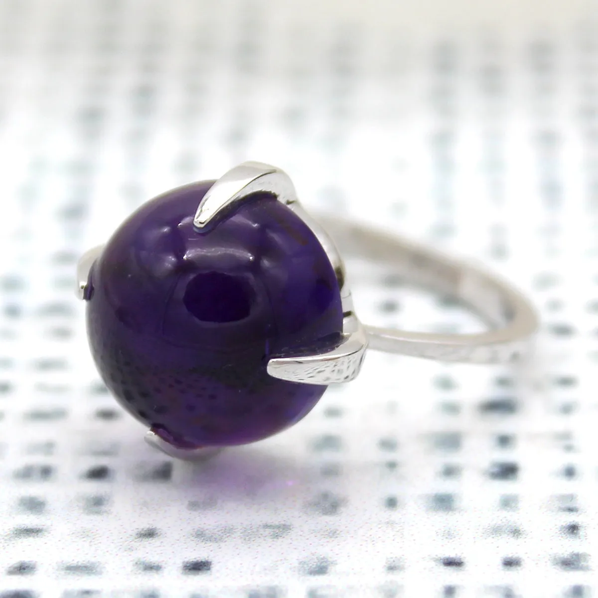 Amethyst Fine Statement Cabochon Ring