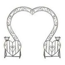 ARCH  HEART White W/Plant Pots (1)