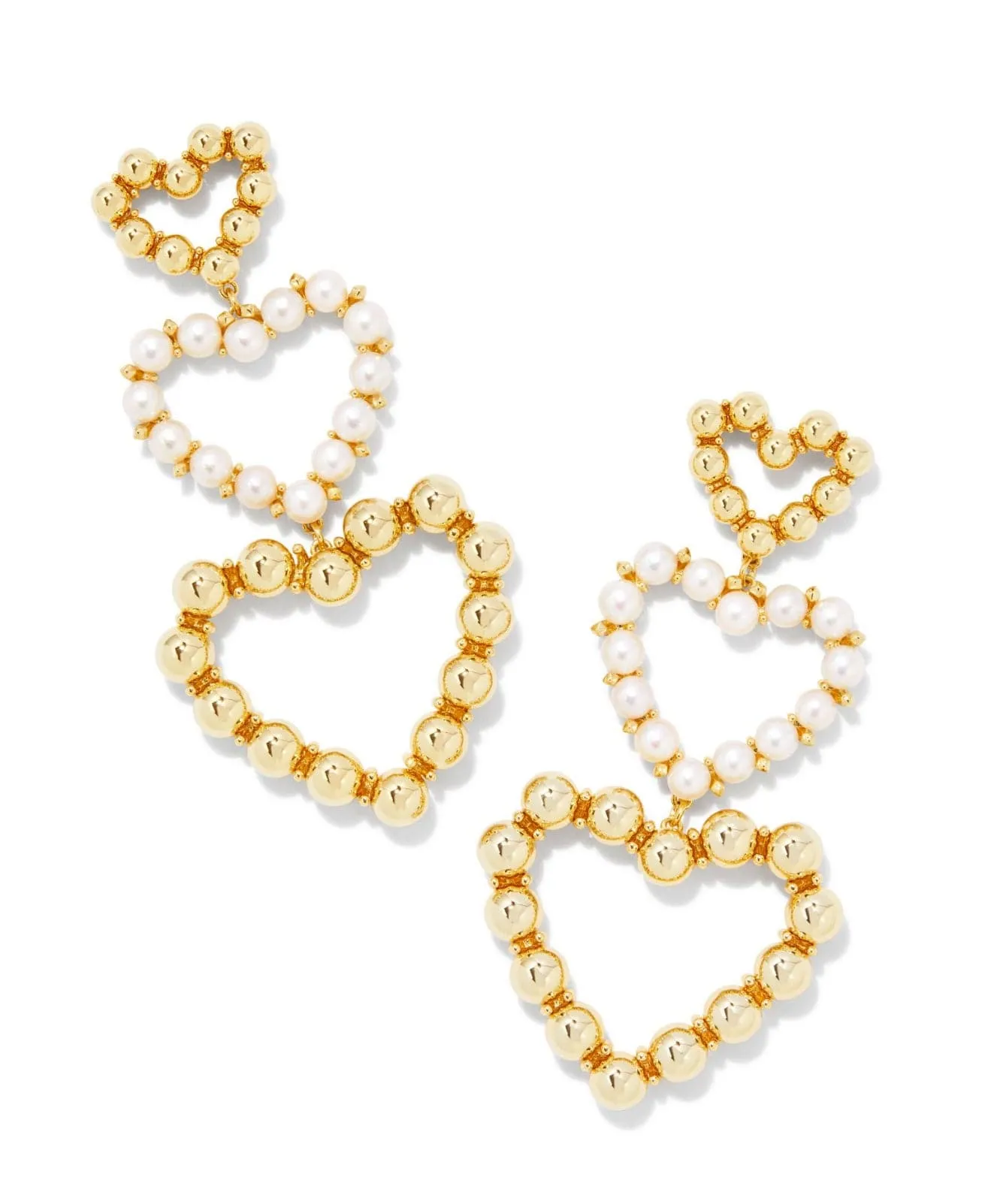 Ashton Pearl Heart Statement Earring