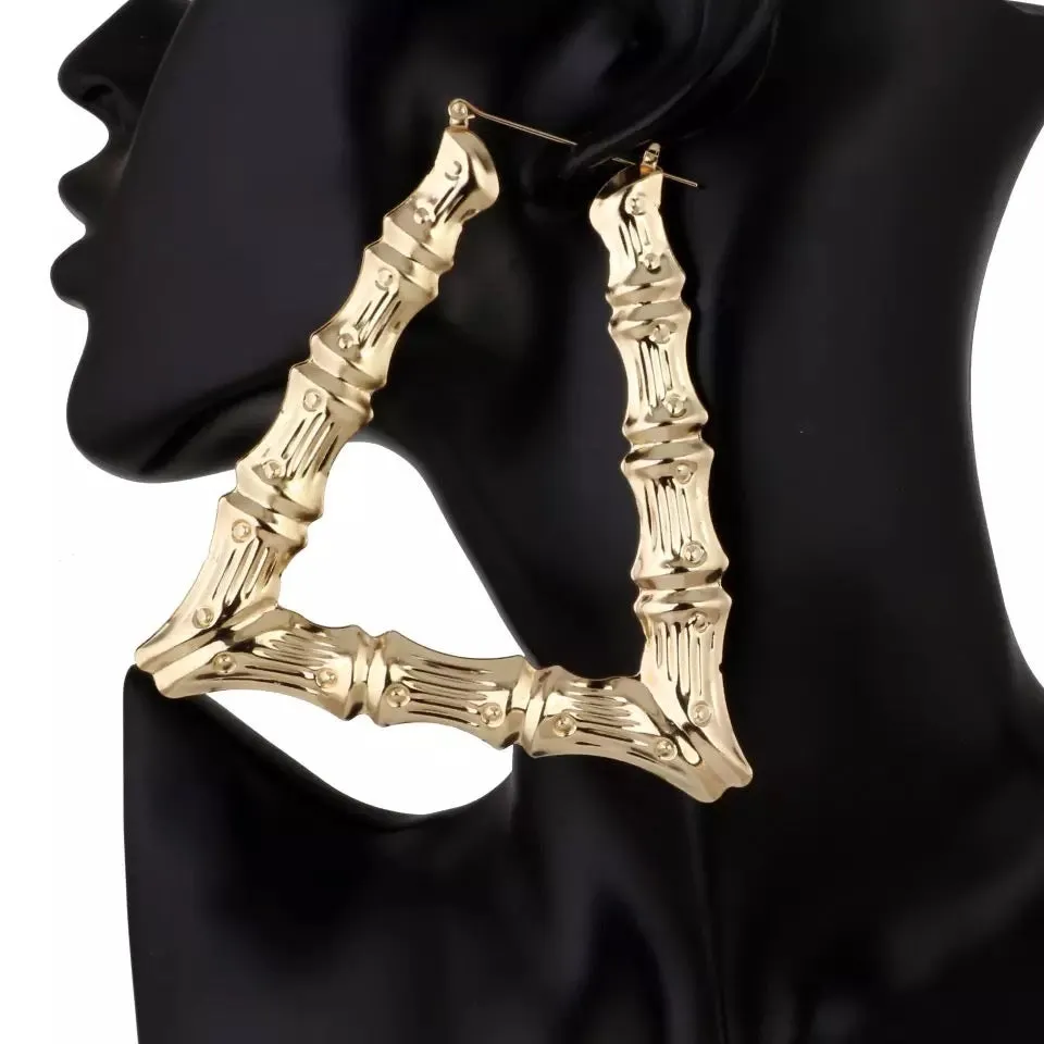 Bamboo Square Hoops