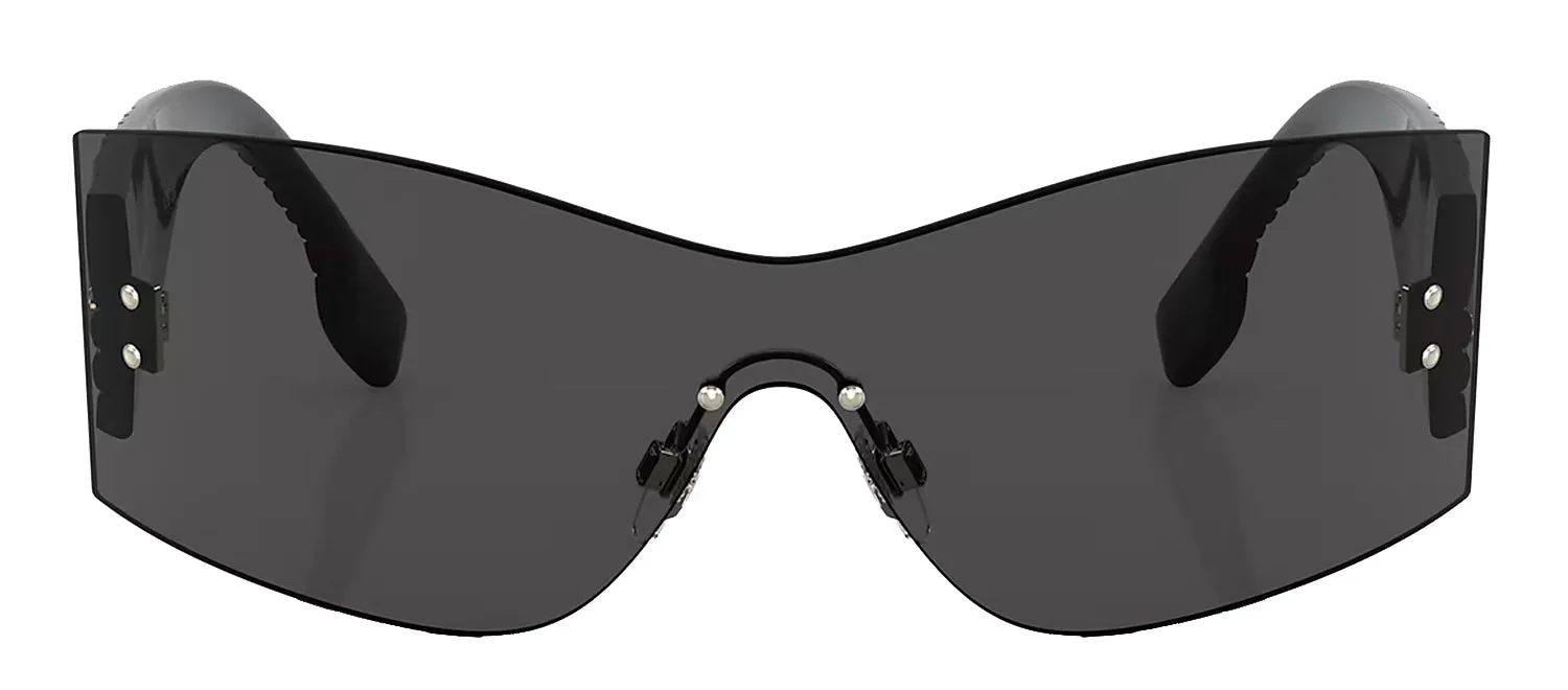 Burberry BELLA BE 3137 110987 Rimless Plastic Grey Sunglasses with Grey Lens