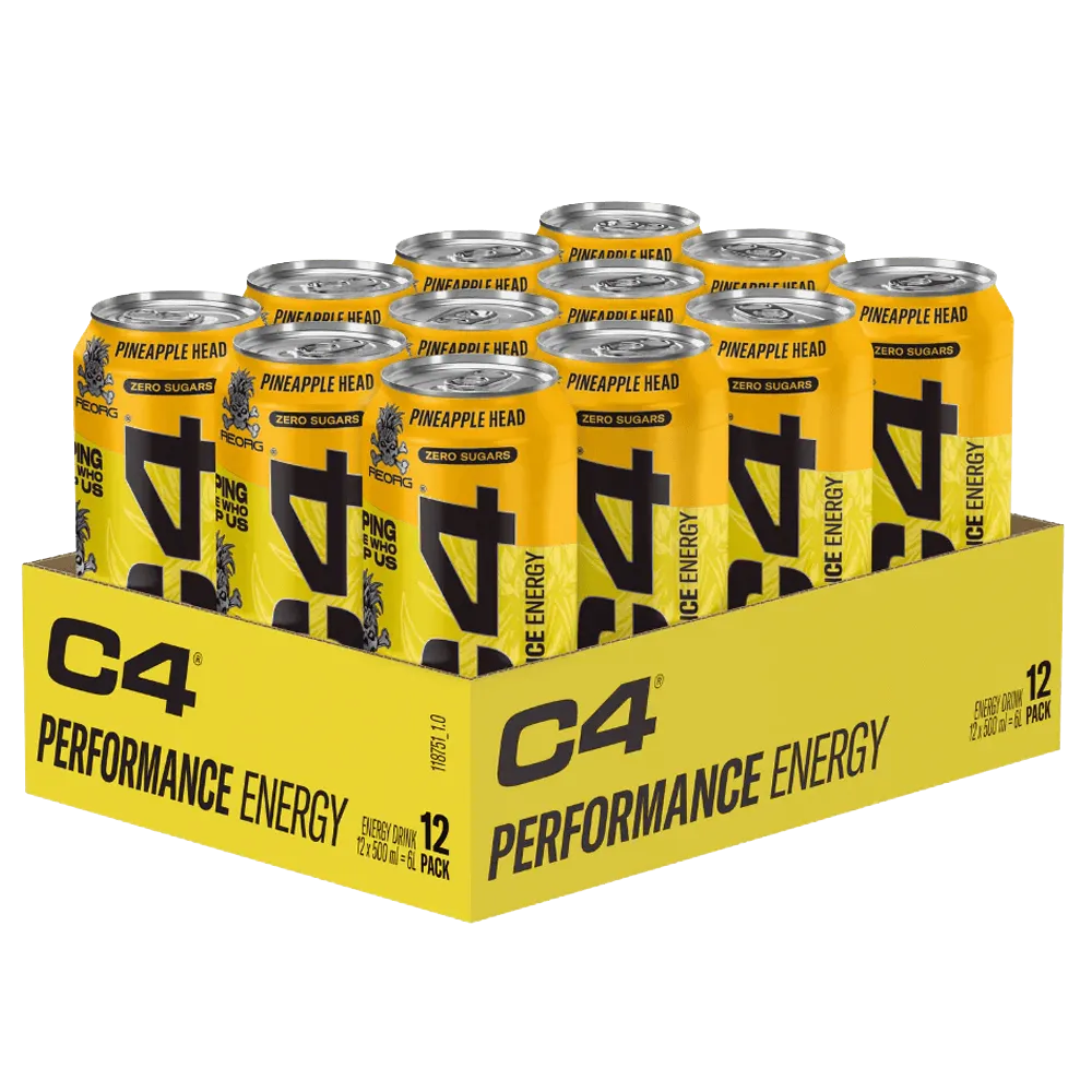 C4 Energy Carbonated Pineapple Head - 12x500ml.