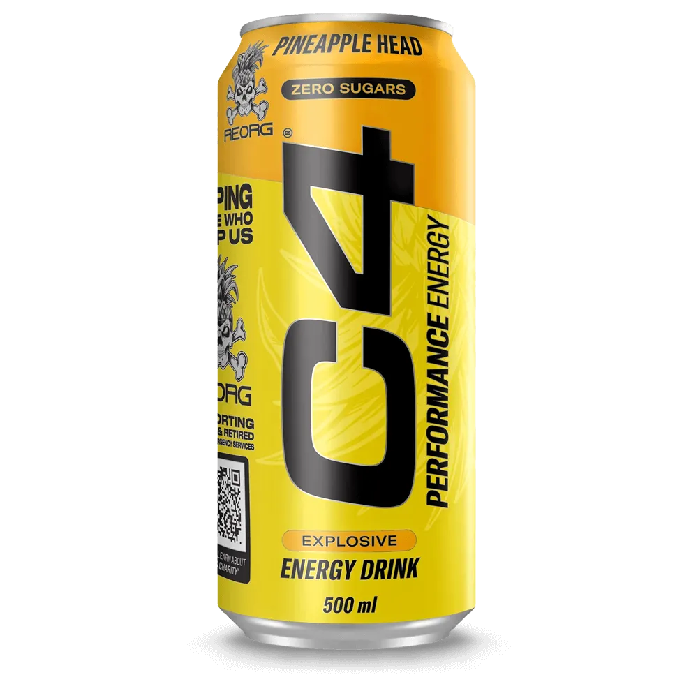 C4 Energy Carbonated Pineapple Head - 12x500ml.