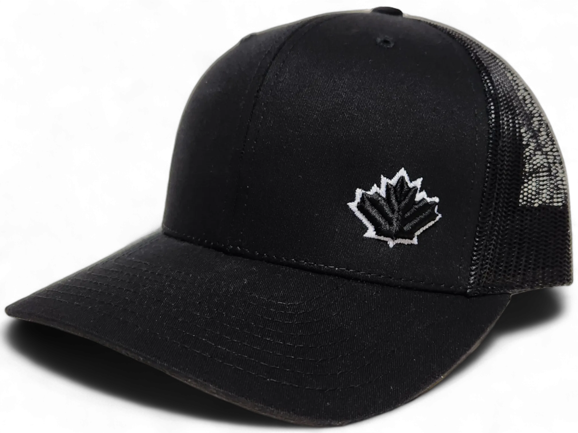 Canada Trucker Cap Black White