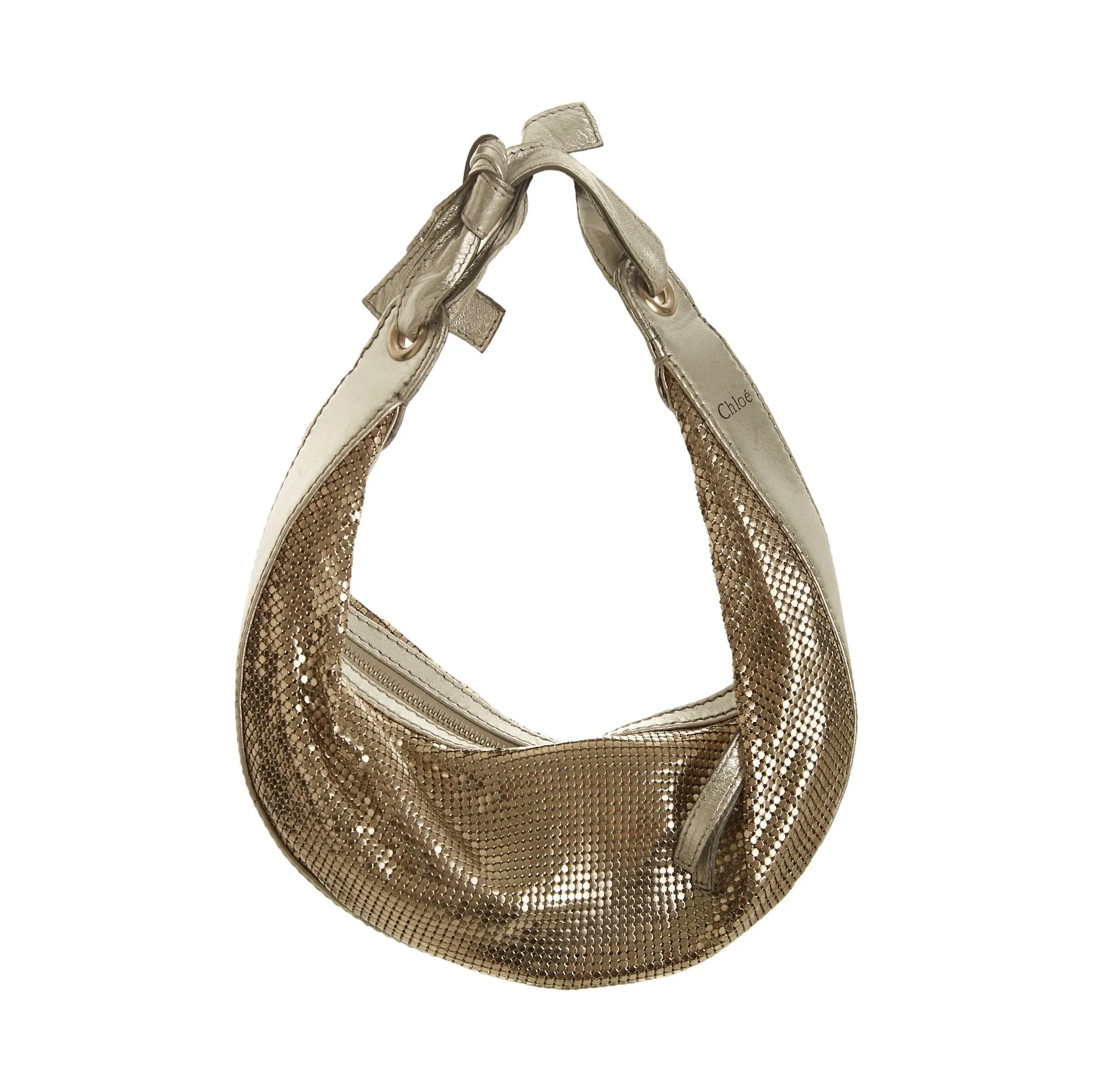 Chloe Silver Chainmail Shoulder Bag