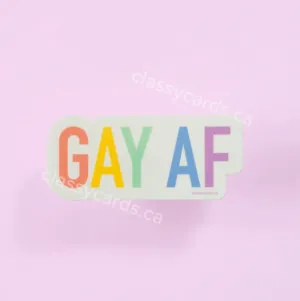 Classy Cards - Sticker | Gay Af