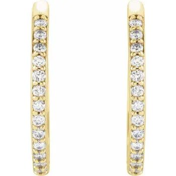 Classy Diamond Hoop Earrings