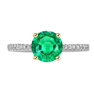Classy Green Emerald Wedding Ring