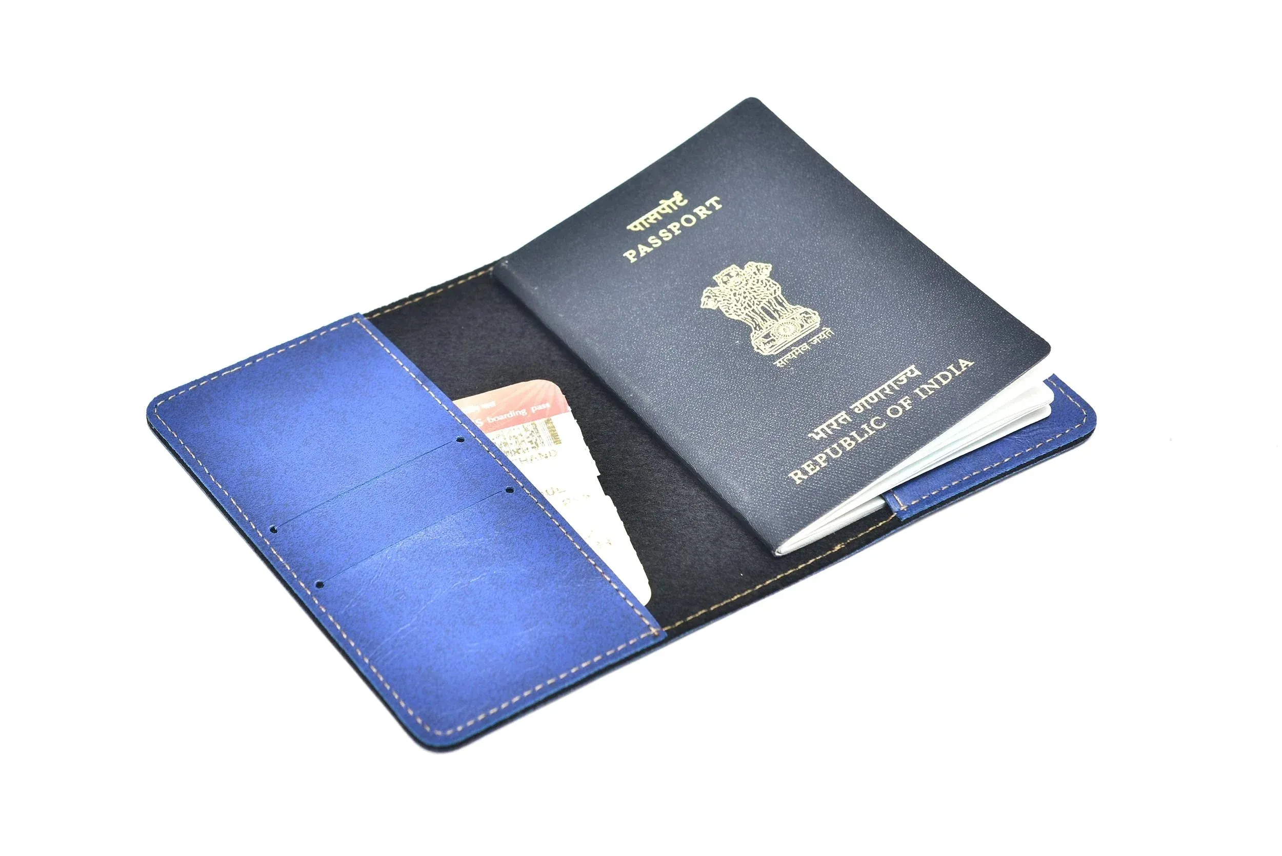 Classy Leather Customized All in One Men's Combo (4 pcs) - Royal Blue