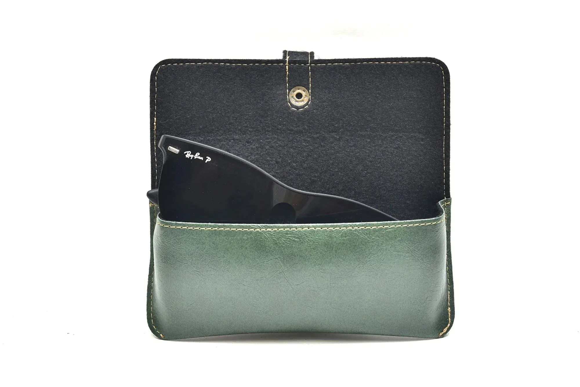 Classy Leather Customized  Frequent Traveller Combo (3 pcs)- Olive Green