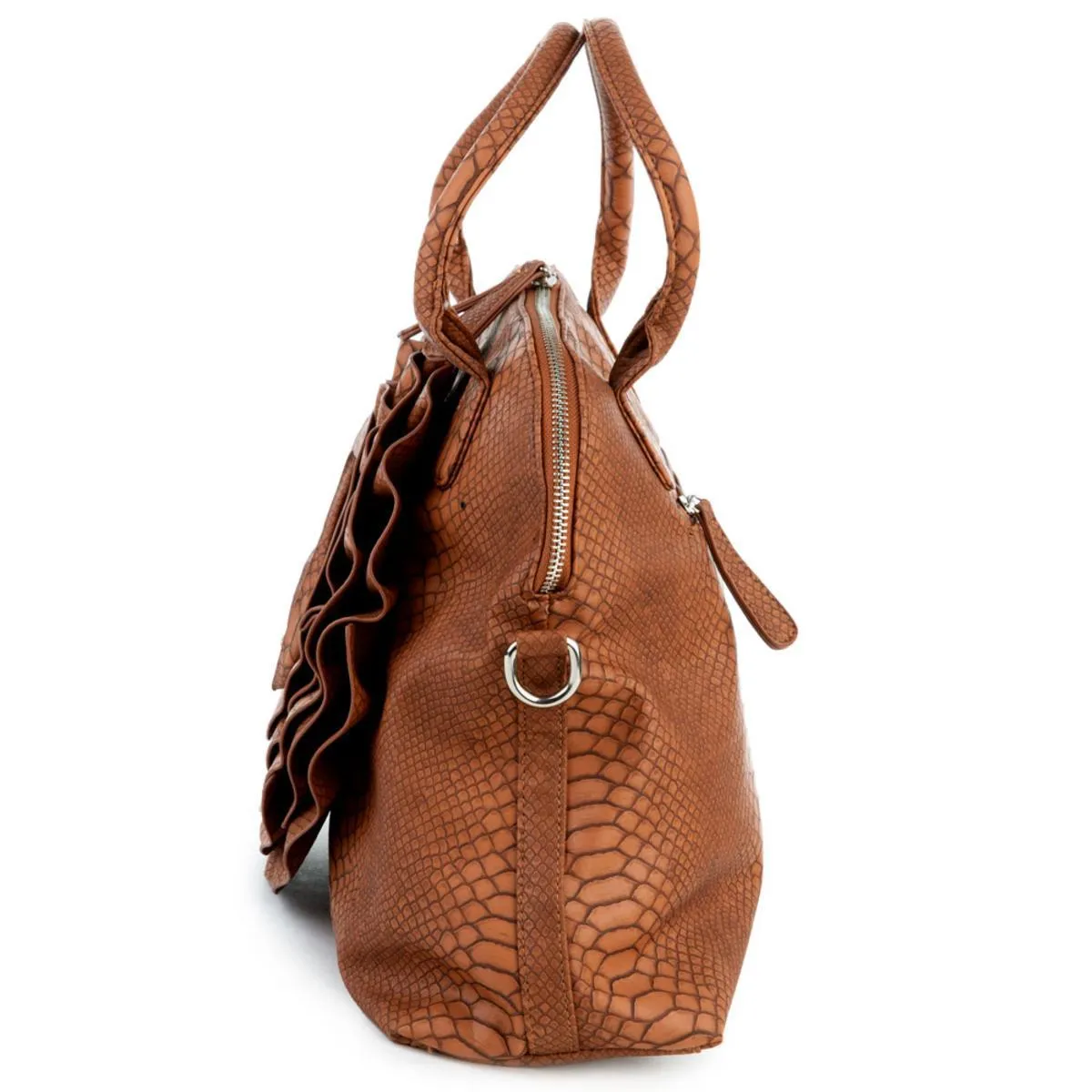 Classy Rose Handbag  Brown