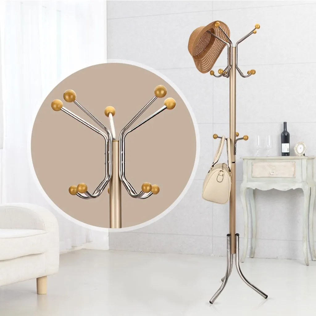 Coat Stand Rack Stainless Steel Simple Assembly Hangers Landing Creative Racks