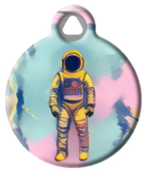 Colorful Astronaut Spacesuit Pet ID Tag
