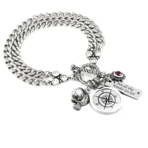 Compass Bracelet, Not All Who Wander