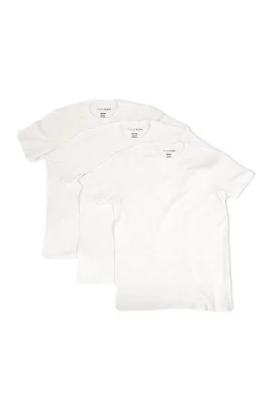Crew Neck T-shirt 3 Pack - White