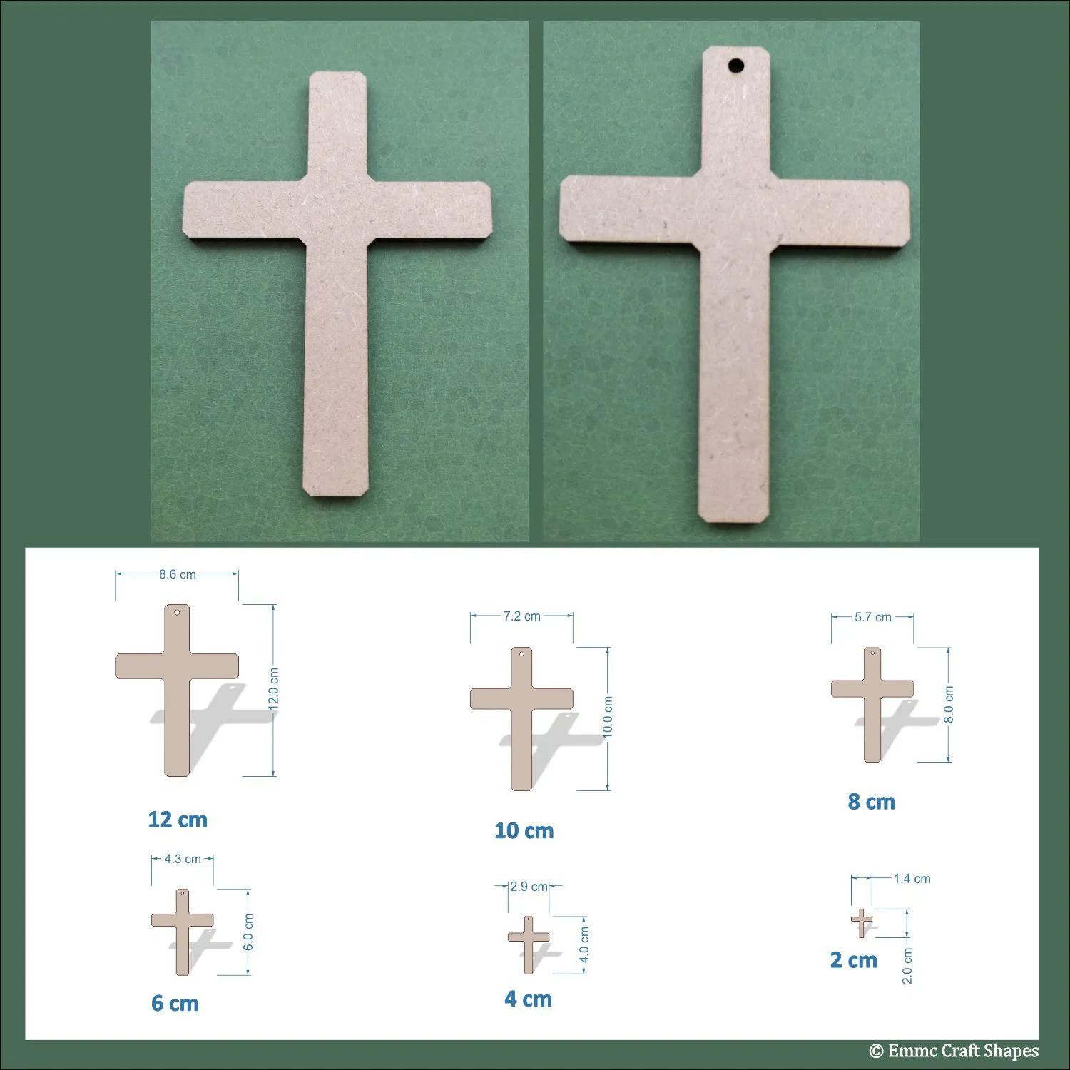 Cross shape (plain) - 3mm MDF