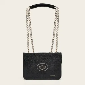 Crossbody en piel genuina de mantarraya