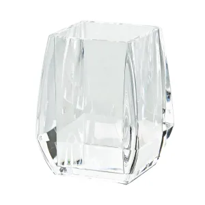 (D) Modern Clearylic Square Pencil Cup, Office Supply Organizers, Small Vase