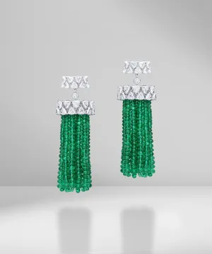 Diamond & Emerald Statement Earrings