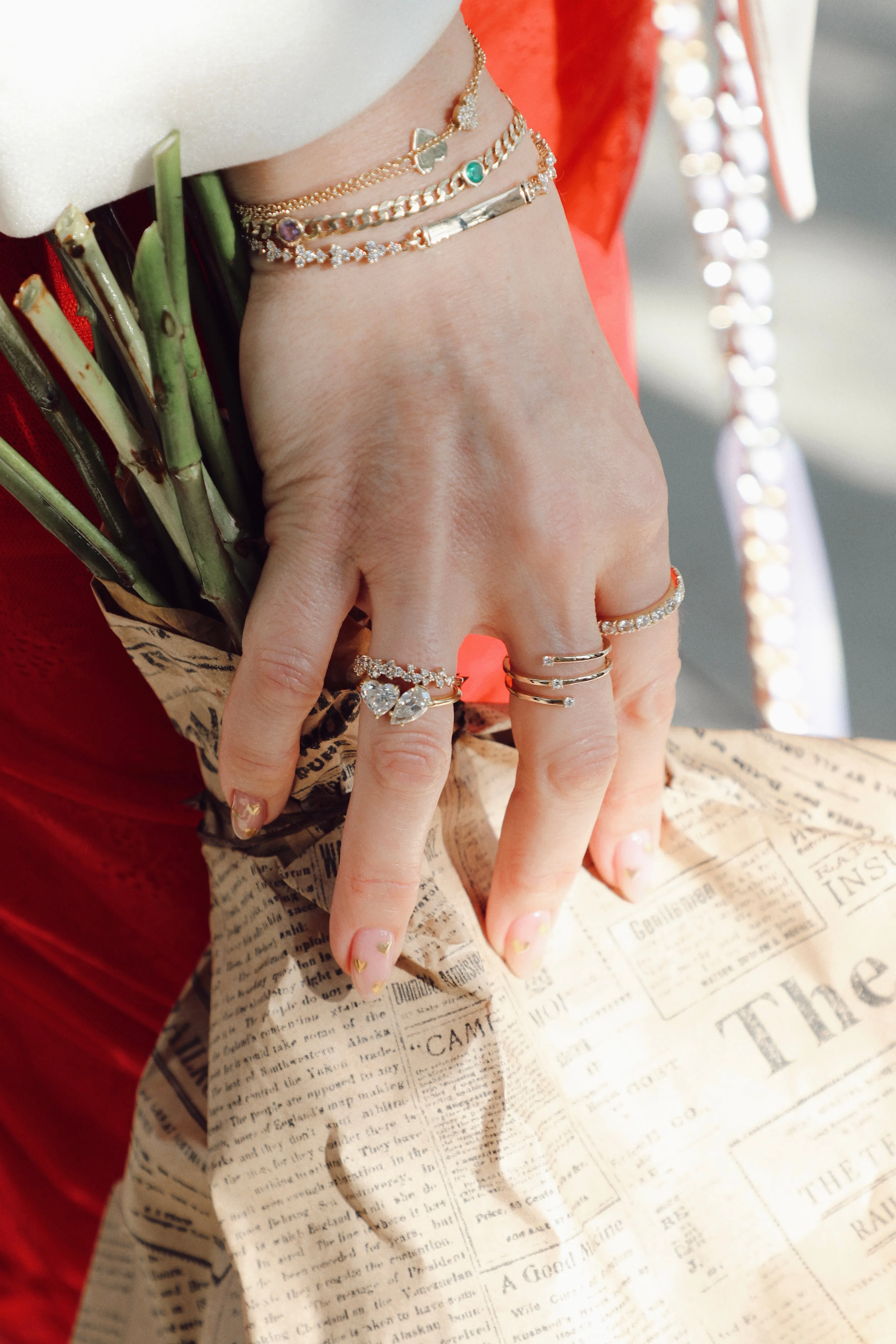 Diamond Trio Cluster Ring