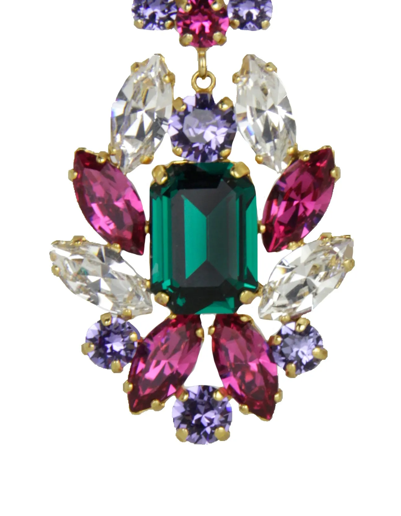 Dolce & Gabbana Multicolor Crystal Statement Earrings