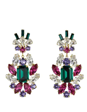 Dolce & Gabbana Multicolor Crystal Statement Earrings