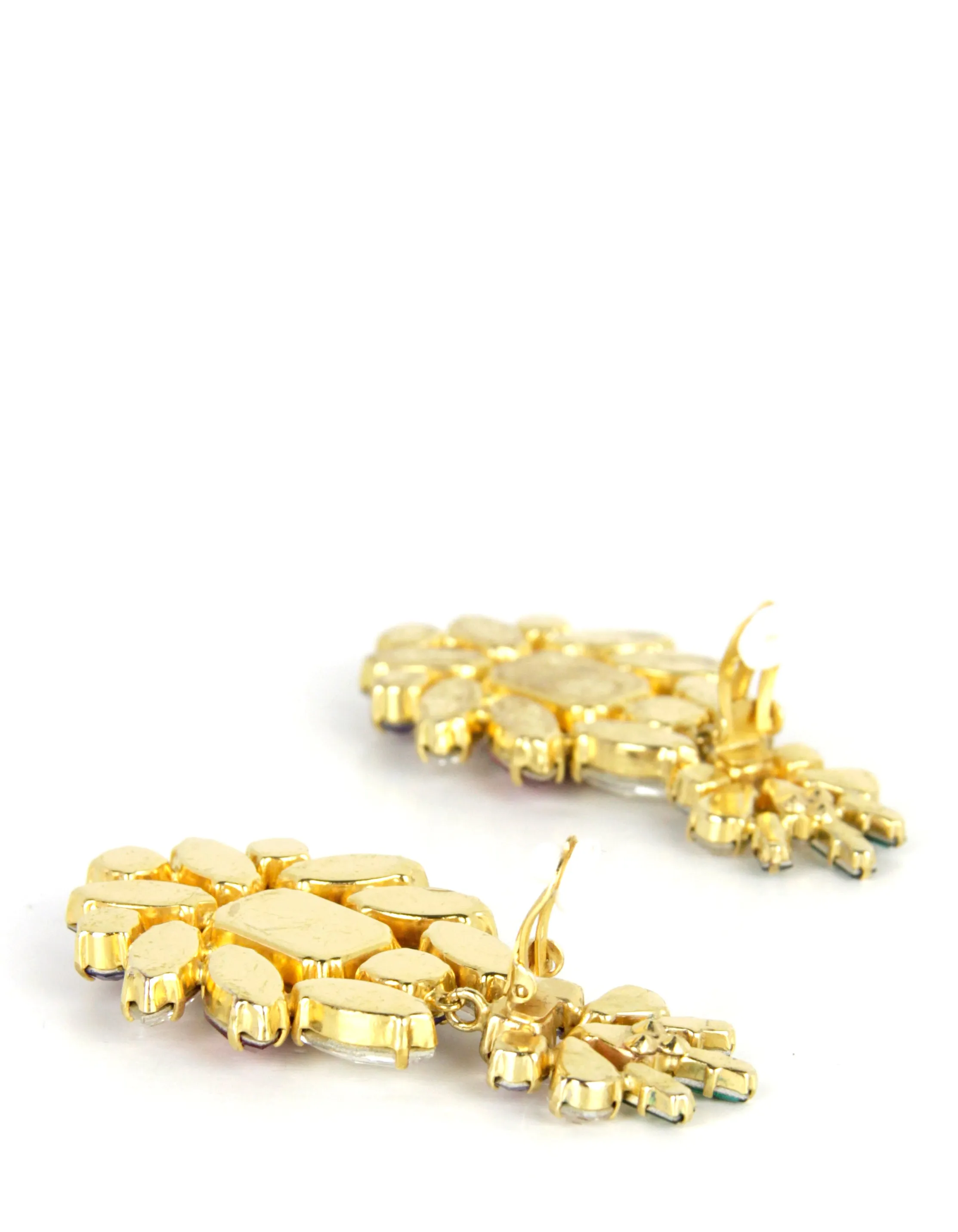 Dolce & Gabbana Multicolor Crystal Statement Earrings